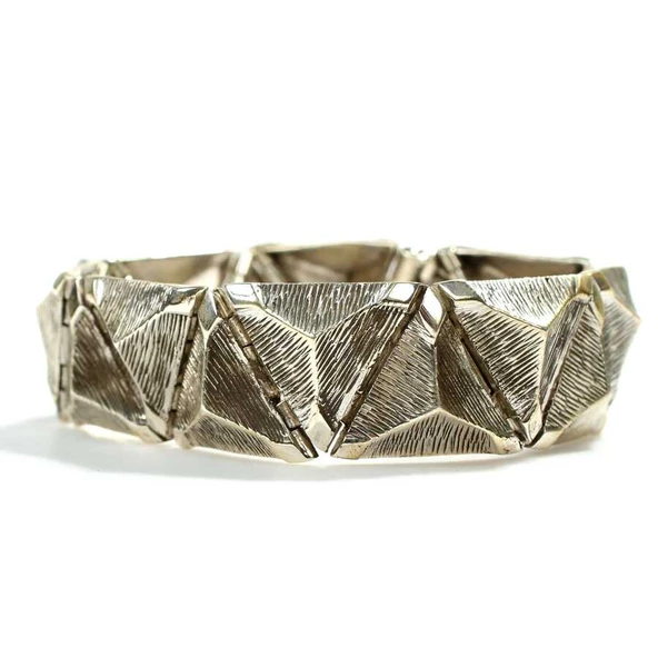 925 Ayar Gümüş Üçgen Bilezik - Resim 4