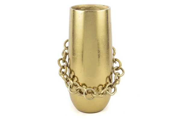 Mikasa Moor Gold Zincirli Metal Vazo 15x32cm ürün görseli