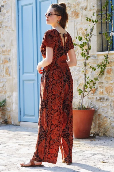 Yarım Kollu Bohem Tulum - 4