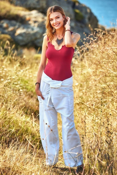 Beli Bağlamalı Rahat Kesim Kışlık Balıkçı Pantolon - 2