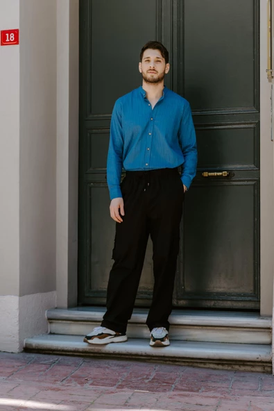 Beli Ve Paçası Lastikli Cepli Rahat Kesim Erkek Pantolon - 2