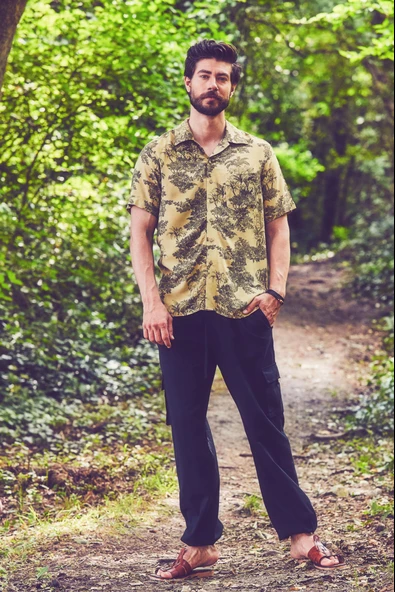 Beli Ve Paçası Lastikli Cepli Rahat Kesim Erkek Pantolon - 6