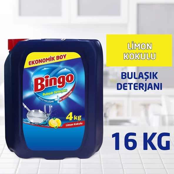 Bingo Bulaşık Sıvısı 4 kg Limon 4'lü