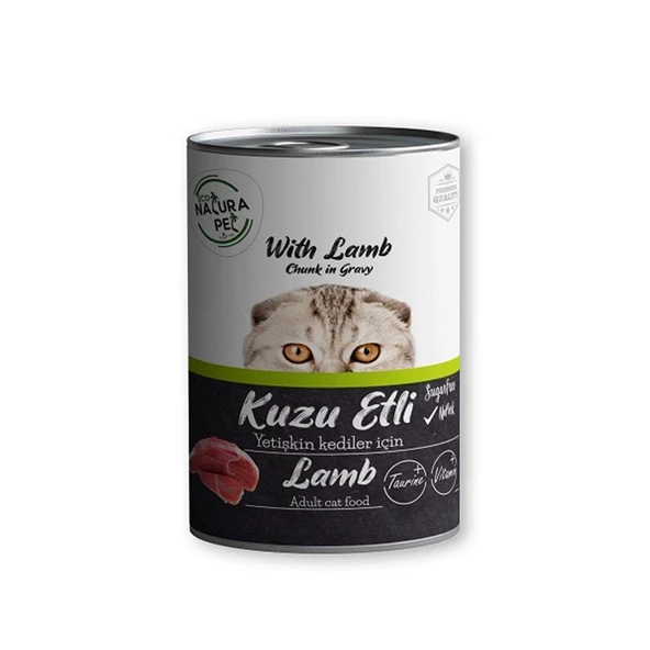 Eco Natura Adult Kuzu Etli Yetişkin Konserve Kedi Maması 400 Gr