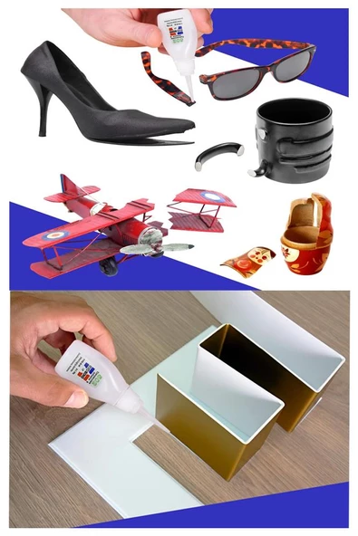 502 Japon Yapıştırıcı 3 Adet 20 gr Hızlı Yapıştırıcı Evobond 502 Süper Yapıştırrıcı Orjinal Seramik Plastik Metal - Resim 3
