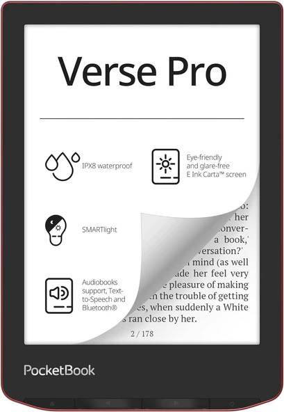PocketBook Verse Pro - Passion Red - Resim 2