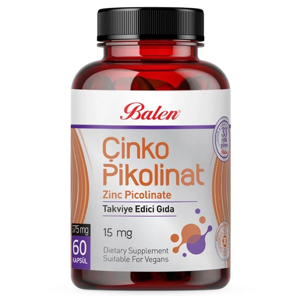 Balen Çinko Pikolinat 375 Mg 60 Kapsül