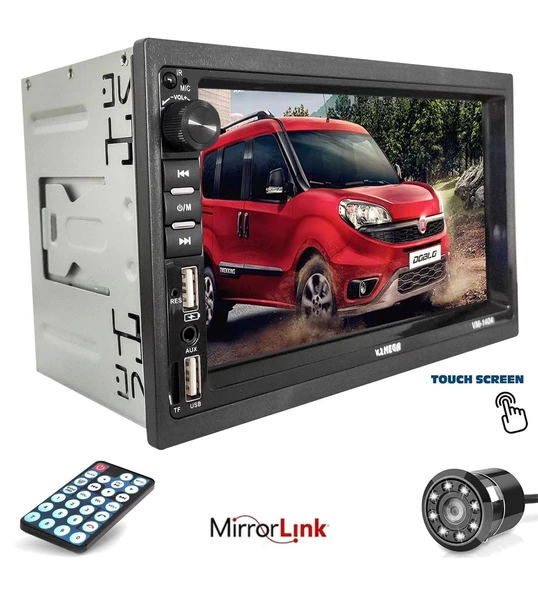 MEGA VM-1404 Double Teyp 7 İnç 4x65 Watt Mirrorlink