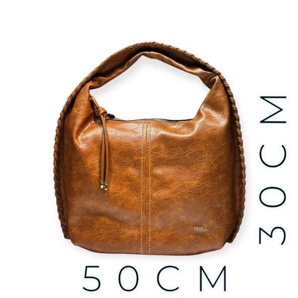 İSOLA El Ve Kol Çantası Olarak Tasarlanmış Suni Deri Bayan Omuz Çantası SL.73634748TB - Resim 2