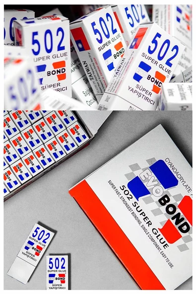 502 Japon Yapıştırıcı 5 Adet 20 gr Hızlı Yapıştırıcı Evobond 502 Süper Yapıştırrıcı Orjinal Seramik Plastik Metal - Resim 4