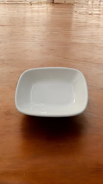 EVMUTFAK Güral porselen 6 adet krem 14 cm kare kayık tabak gbseo14kr - 2