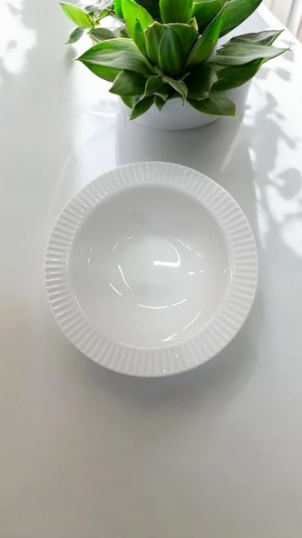 EVMUTFAK Farika 6 adet  15 cm porselen kase zümrüt model - 4