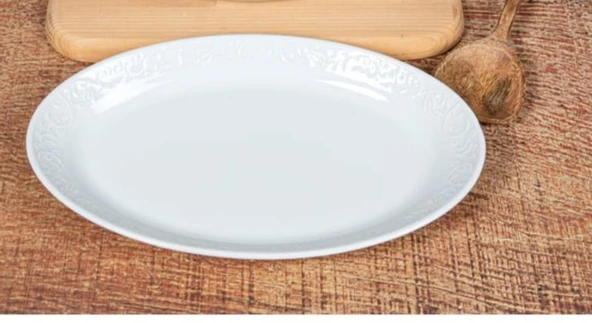 EVMUTFAK Güral porselen bahar dalı 2 adet  25 cm kayık tabak