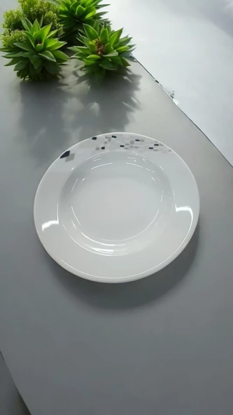 EVMUTFAK Güral porselen 6 adet  eda model 19 cm çukur yemek tabak 2440