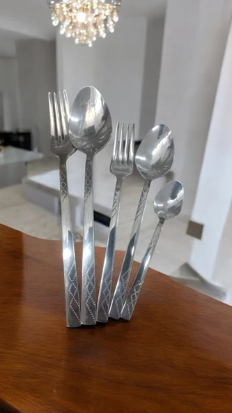 Alaca zümrüt 60 parca 12 kişilik çatal kaşık seti - 2