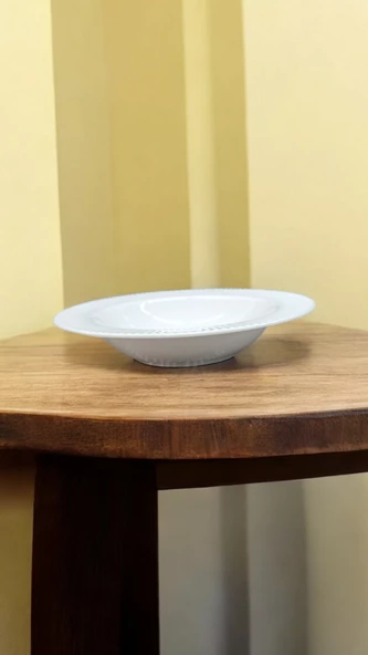 EVMUTFAK Farika 6 adet 19 cm porselen çukur tabak elif model