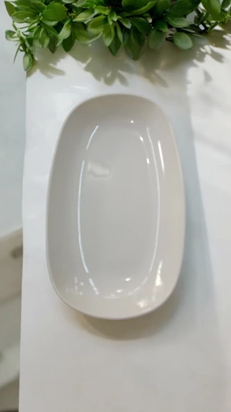 EVMUTFAK Güral. porselen 1 adet krem 29 cm kayık tabak gbseo29ky - 2