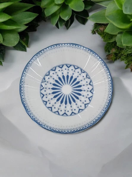 Evmutfak Gural porselen 6 adet dijital desenli çay tabağı e48 - 2