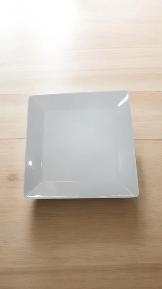 EVMUTFAK Güral porselen 6 adet  merid serisi 24 cm kare tabak mer34du - 2