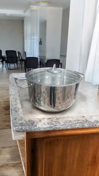 DefneSare 28 cm çelik derin tencere - 2