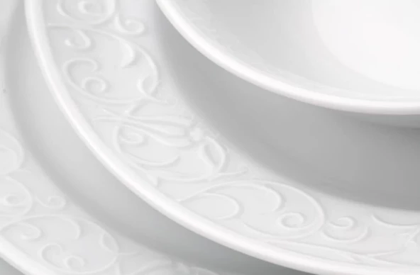 EVMUTFAK Güral porselen 6 kişilik  24 parça bahar dalı modeli 6 kişilik yemek takimi - 4