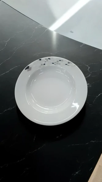 EVMUTFAK Güral porselen 6 adet  eda model 19 cm çukur yemek tabak 2440 - 2