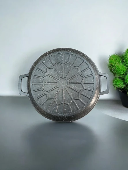 36 cm iki kulplu gözleme tavası döküm granit - 2