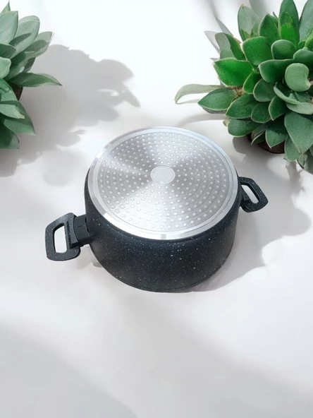 28 cm bonera döküm granit gri pilav tenceresi