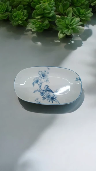 EVMUTFAK Güral porselen 6 adet  19 cm şuje kayık tabak 1891 - 2