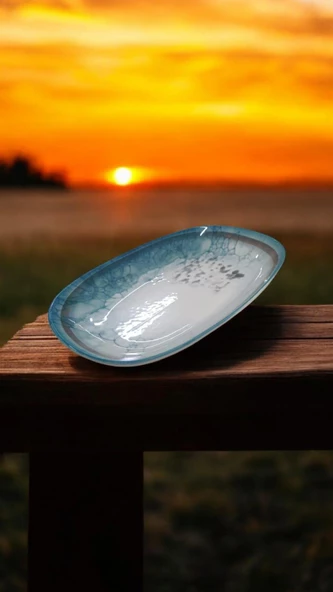 EVMUTFAK Güral porselen 2 adet  suje 29 cm kayık tabak 1341 - 2