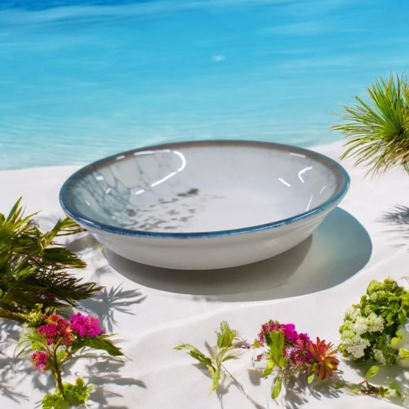 EVMUTFAK Güral porselen 6 adet  17 cm şuje çukur yemek tabağı 1341 - Resim 2