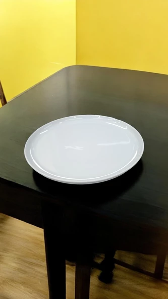 EVMUTFAK Güral porselen 6 adet  25 cm Bilbao beyaz  tabak blb25