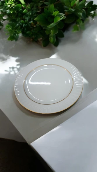 Güral porselen sedef model 6 adet  20 cm pasta tabağı