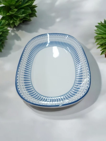 Evmutfak Gural porselen 2 adet 24 cm kayik tabak e48