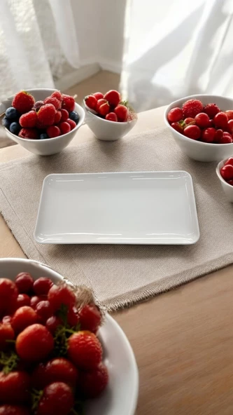 EVMUTFAK Güral porselen 31 cm sunum tabağı kansas  gbsespsd31 kayık - 2