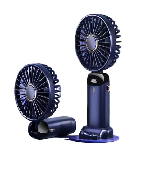 Taşınabilir Katlanabilir LED Ekranlı 5 Hız Kademeli Boyun Montajlı Şarj Edilebilir El Fanı Fan N-15