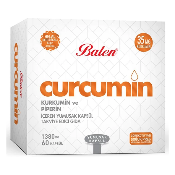 Balen Curcumin Kurkumin Ve Piperin 1380 Mg 60 Kapsül