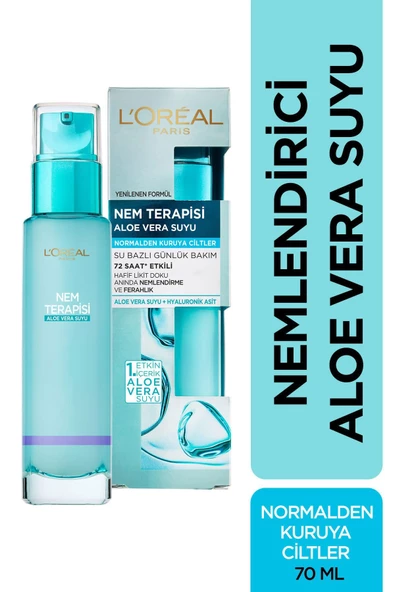 L'Oreal Paris Nem Terapisi Aloe Vera Suyu Normalden Kuruya Ciltler 70 ml - Resim 2