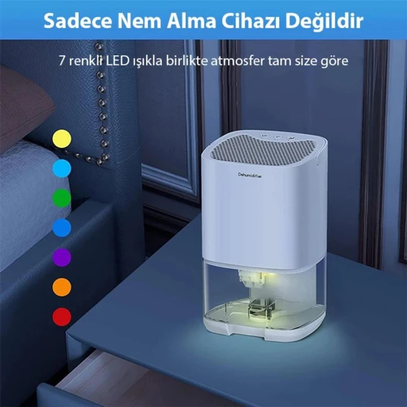Polham Otomatik 1 Litre Banyo,Mutfak, Çamaşır Odası İçin Nem Alma Cihazı, Rutubet ve Nem Engelleyici - 6