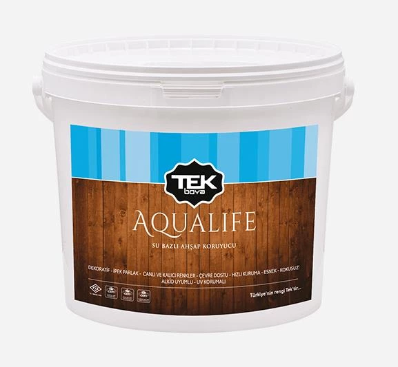 TEK AQUALIFE SU BAZLI AHŞAP KORUYUCU AÇIK MEŞE 2,5 LT