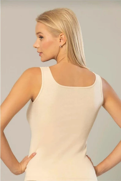 ERDEM 2105 KADIN KALIN ASKILI RİBANA ATLET 12 ADET  XL TEN - 3