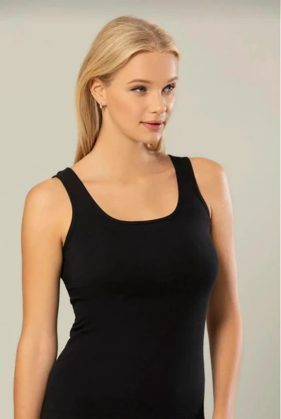 ERDEM 2105 KADIN KALIN ASKILI RİBANA ATLET 12 ADET  XL TEN - Resim 4