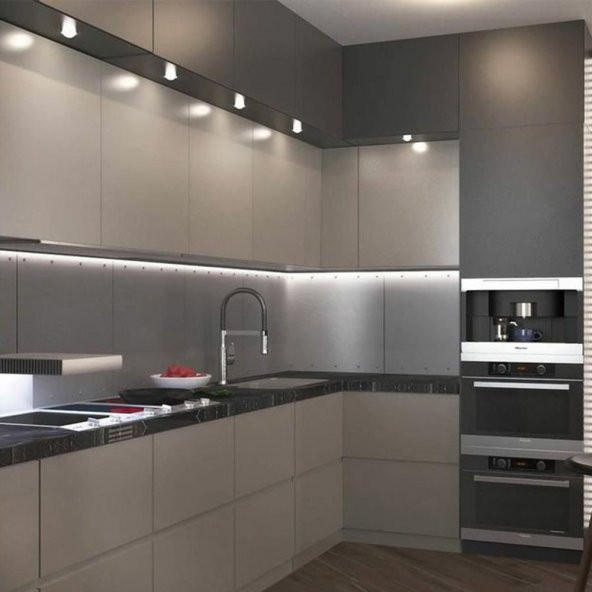 Mutfak Dolabı İçin 5 Metre Mavi 3 Çipli Şerit Led Anahtarlı Set - 2