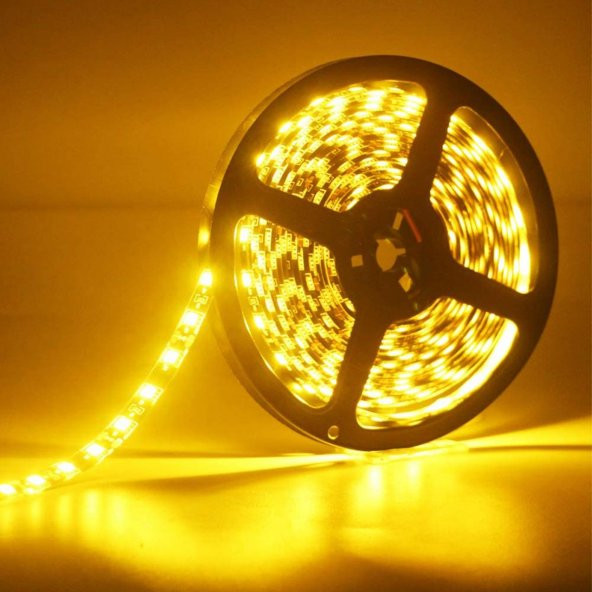 Mutfak Dolabı İçin 4 Metre Amber 3 Çipli Şerit Led Anahtarlı Set - 1