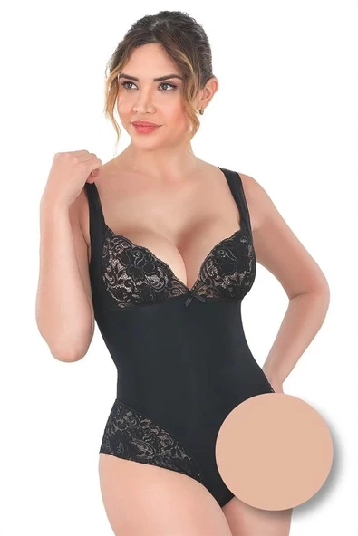 Ten Emay 2947 Dantelli Agraflı Body Korse