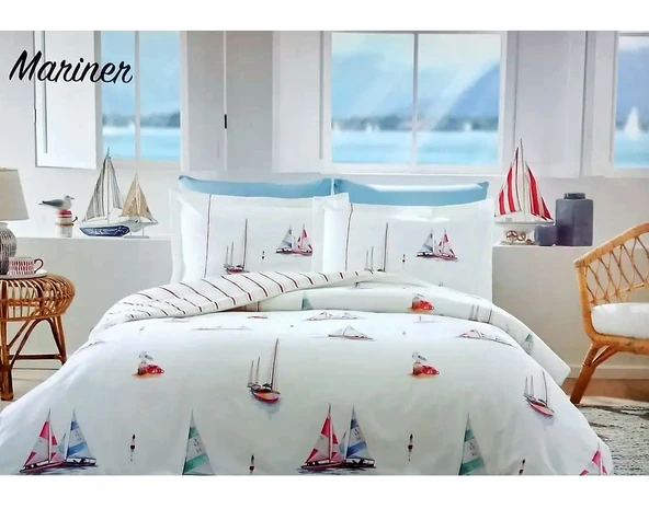 Özdilek Ranforce Tek Kişilik Nevresim Takımı-Mariner Beyaz
