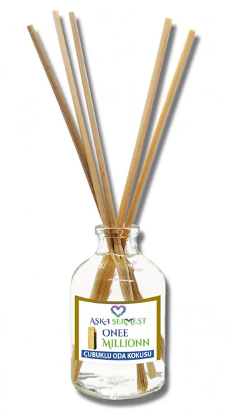 Aşk-ı Sermest Onee Millionn Çiçek Aromalı Bambu Çubuklu Oda Kokusu Parfüm, Oval Şişe, 100 mL, 3 Adet ürün görseli 1