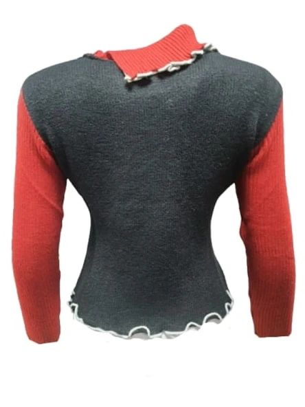 Sandora S02669 Kadın Desenli Akrilik Triko Boğazlı Kazak - Resim 6