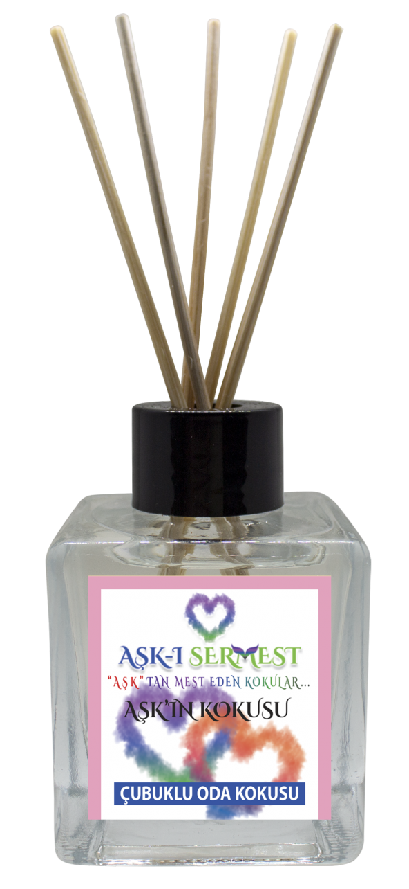 Aşk-ı Sermest Aşkın Kokusu Çiçek Aromalı Bambu Çubuklu Oda Kokusu Parfüm, Küp Şişe, 120 mL, 3 Adet