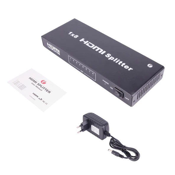 Vcom 1-8 Port 1.4V 3D Metal Hdmi Splitter - Resim 2